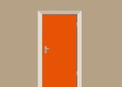 deursticker oranje