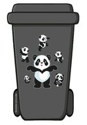 containerstickers panda beertje kliko