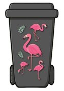 containerstickers flamingo roze