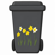 Containersticker bloemen narcissen