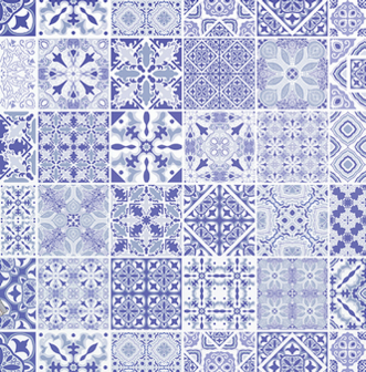 Plakfolie Blue Tiles (45cm)