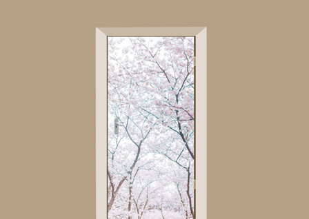 deursticker bloemen kersenboom