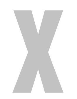 Plakletter grijs 10cm: X