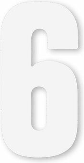 Containersticker huisnummersticker 0 wit (16,5cm)