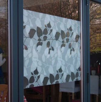 MEGA DEAL Statische raamfolie leaves Amena 15 meter x 45cm