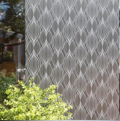 MEGA DEAL Statische raamfolie Art Deco 15 meter x 67,5cm