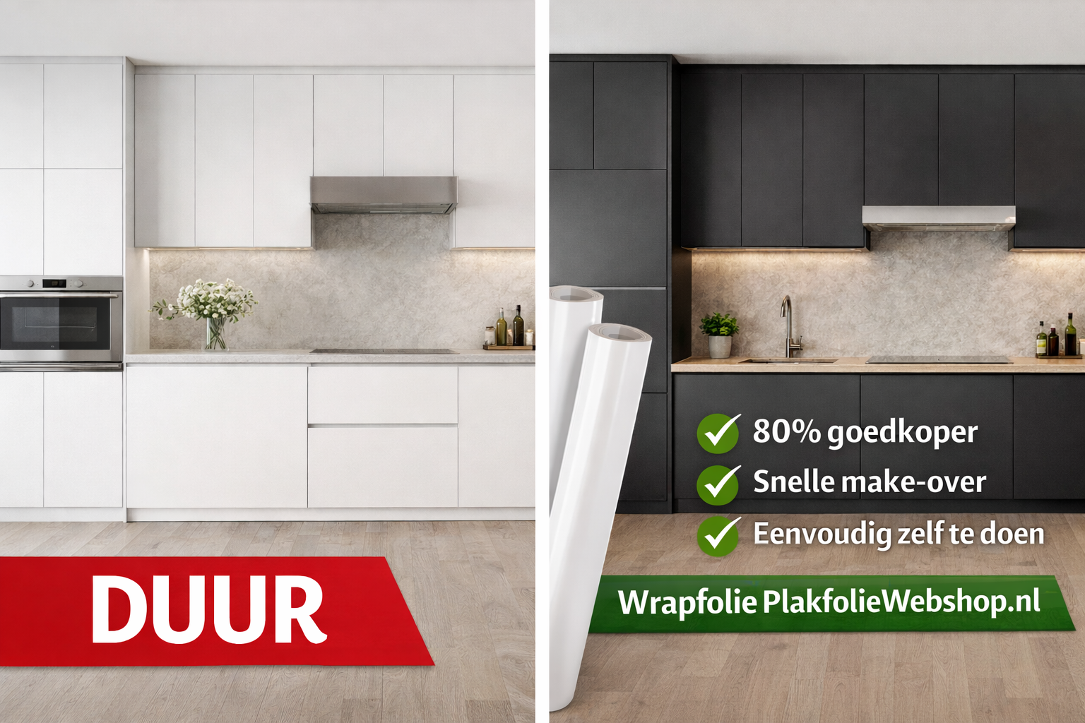 nieuwe keuken vs keuken wrappen