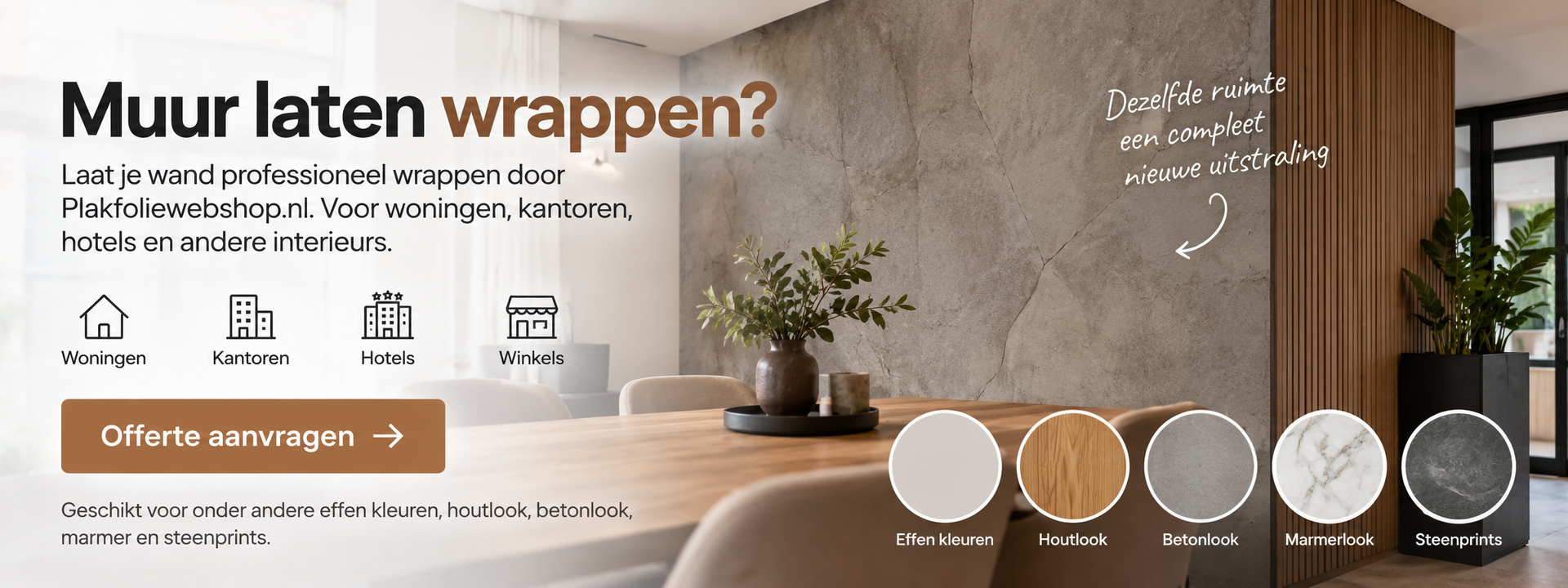 muur wrappen