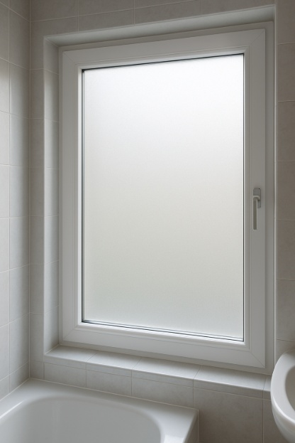 matglas raamfolie badkamer