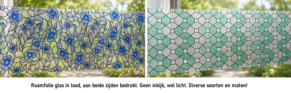 raamfolie glas in lood sfeer