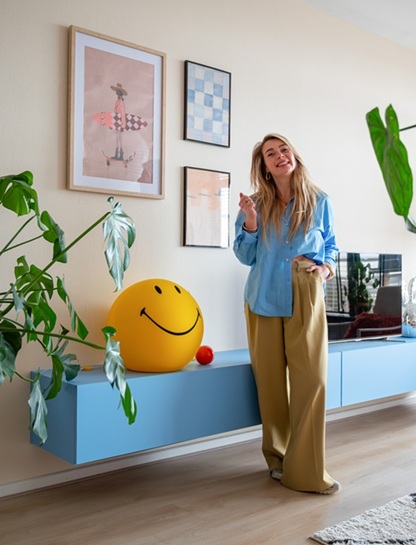 Wrapfolie middel blauw