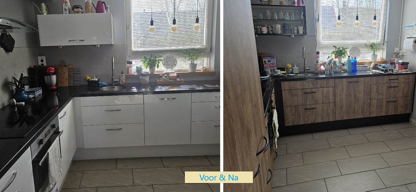 Eindresultaat wrapfolie eiken rustiek mat2