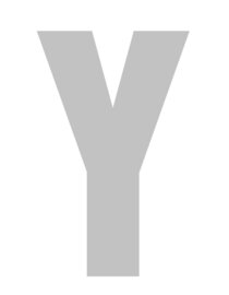 Plakletter grijs 10cm: Y