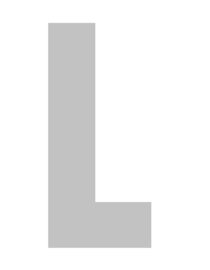 Plakletter grijs 10cm: L