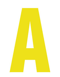 Plakletter geel 10cm: A