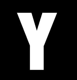 Plakletter wit 8cm: Y