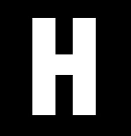 Plakletter wit 8cm: H