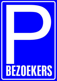 XL sticker Parkeerplaats bezoekers