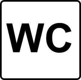 XL sticker WC (16.5x16.5cm)