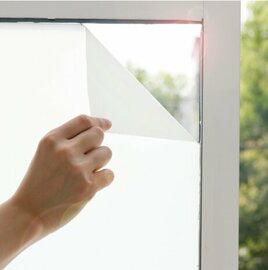 Statisch raamfolie melkglas (90cm)