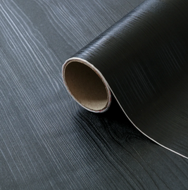 Plakfolie luxe hout zwart 67,5x150cm (met structuur!)