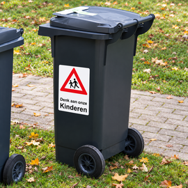 Kliko sticker 'Denk aan onze kinderen'