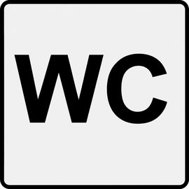 XL sticker WC (16.5x16.5cm)
