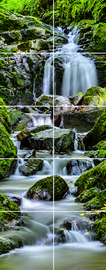 Foto tegelsticker15x15 'Waterval' 75x30 cm hxb