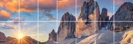 Foto tegelsticker 15x15 'Zonsondergang' 30x105 cm hxb