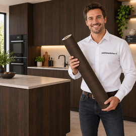 Wrapfolie wenge hout donker mat (122cm breed)