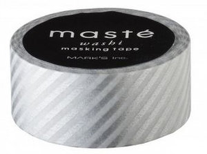 Masking tape Masté stripes zilver