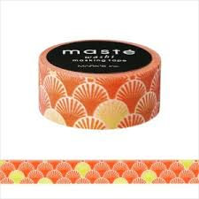 Masking tape Masté oranje Seigaiha ontwerp