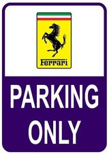 Sticker parking only Ferrari