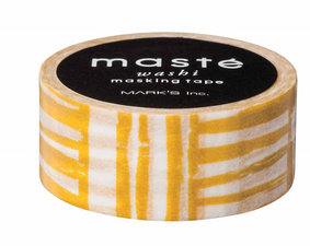 Masking tape Masté mosterd bruine strepen