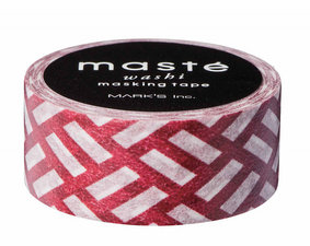 Masking tape Masté strepen motief bruin/bordeaux