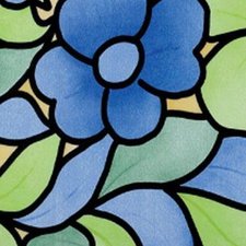 Raamfolie bloemen blauw (45cm)